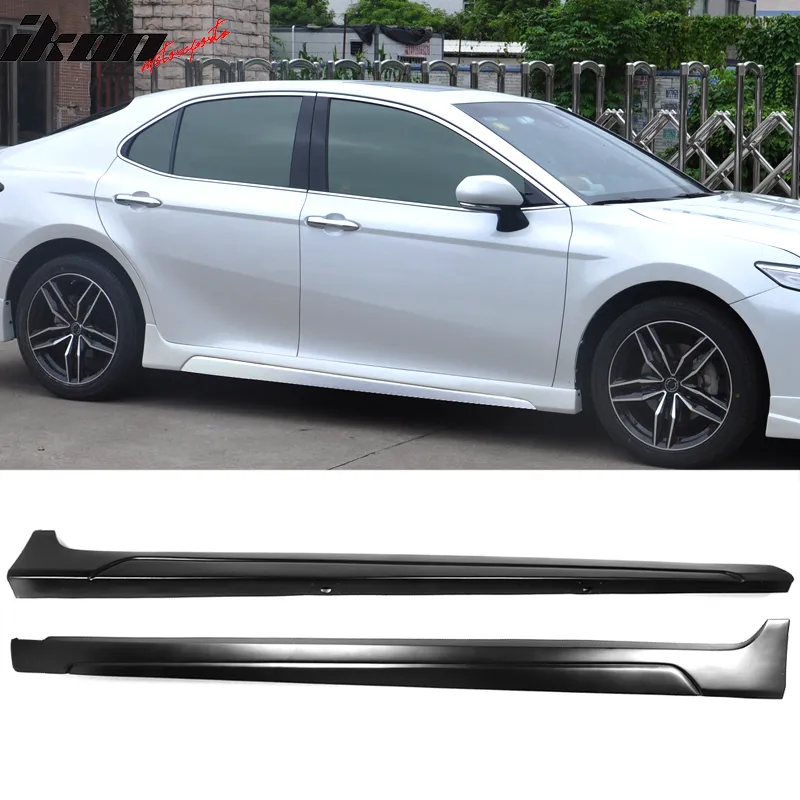 2018-2024 Camry IKON Side Skirt & Gloss Black Rocker Panel