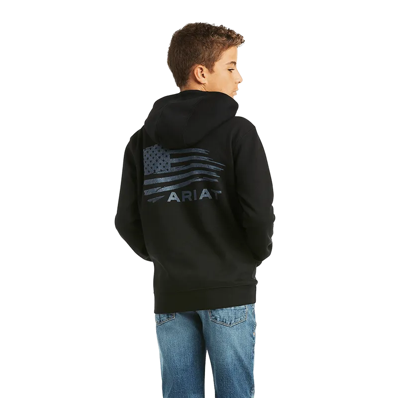 Ariat Boy's Patriot 2.0 Black Hoodie