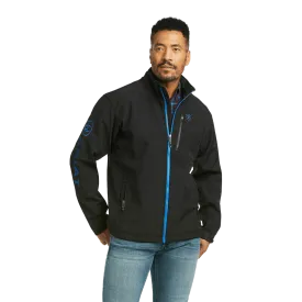 Ariat Men's Black & Cobalt Logo 2.0 Softshell Jacket