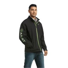 Ariat Men's Logo 2.0 Black & Bright Green Softshell Jacket