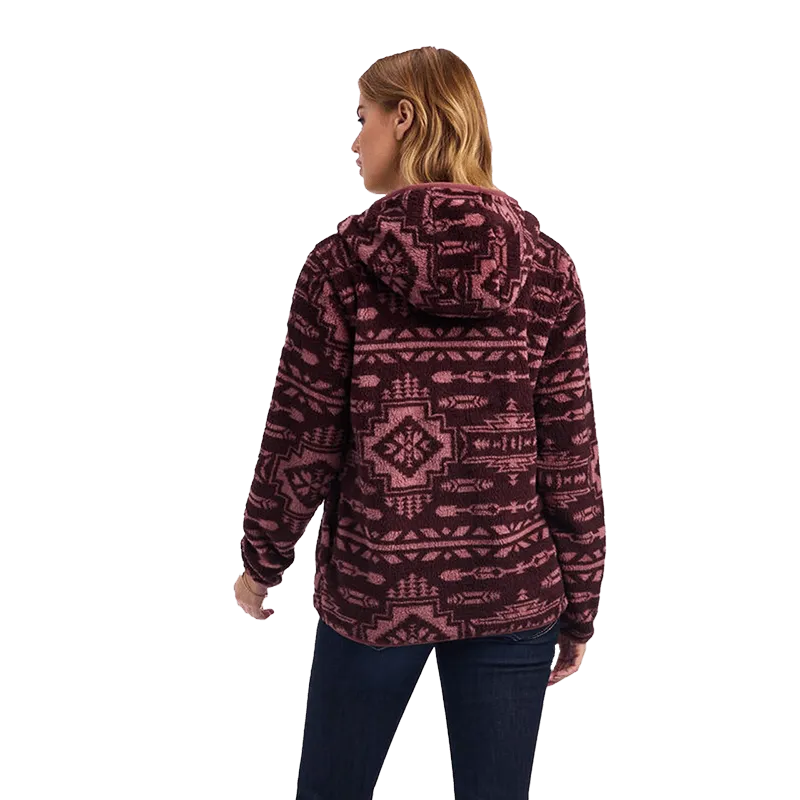 Ariat Women's Real Barber Pullover Maroon Hoodie