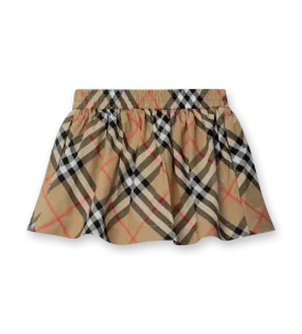 Baby Check Skirt Sand