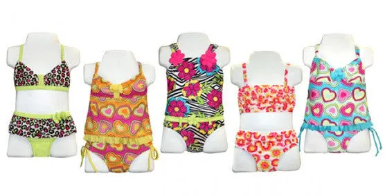 baby girls 1 & 2 piece swimsuits- size 12m-24m Case of 48