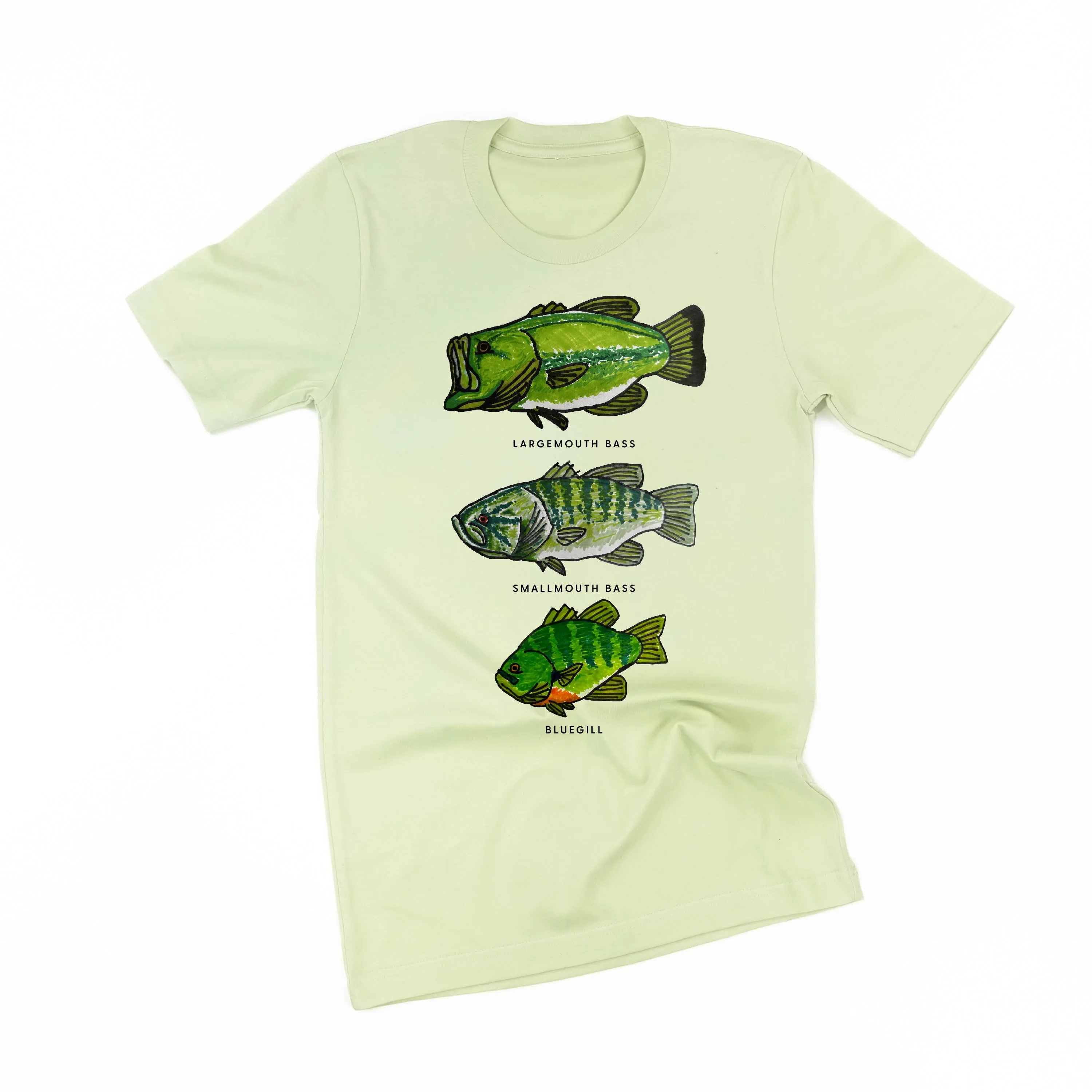 BASS & BLUEGILL CHART (HAND DRAWN) - Unisex Tee