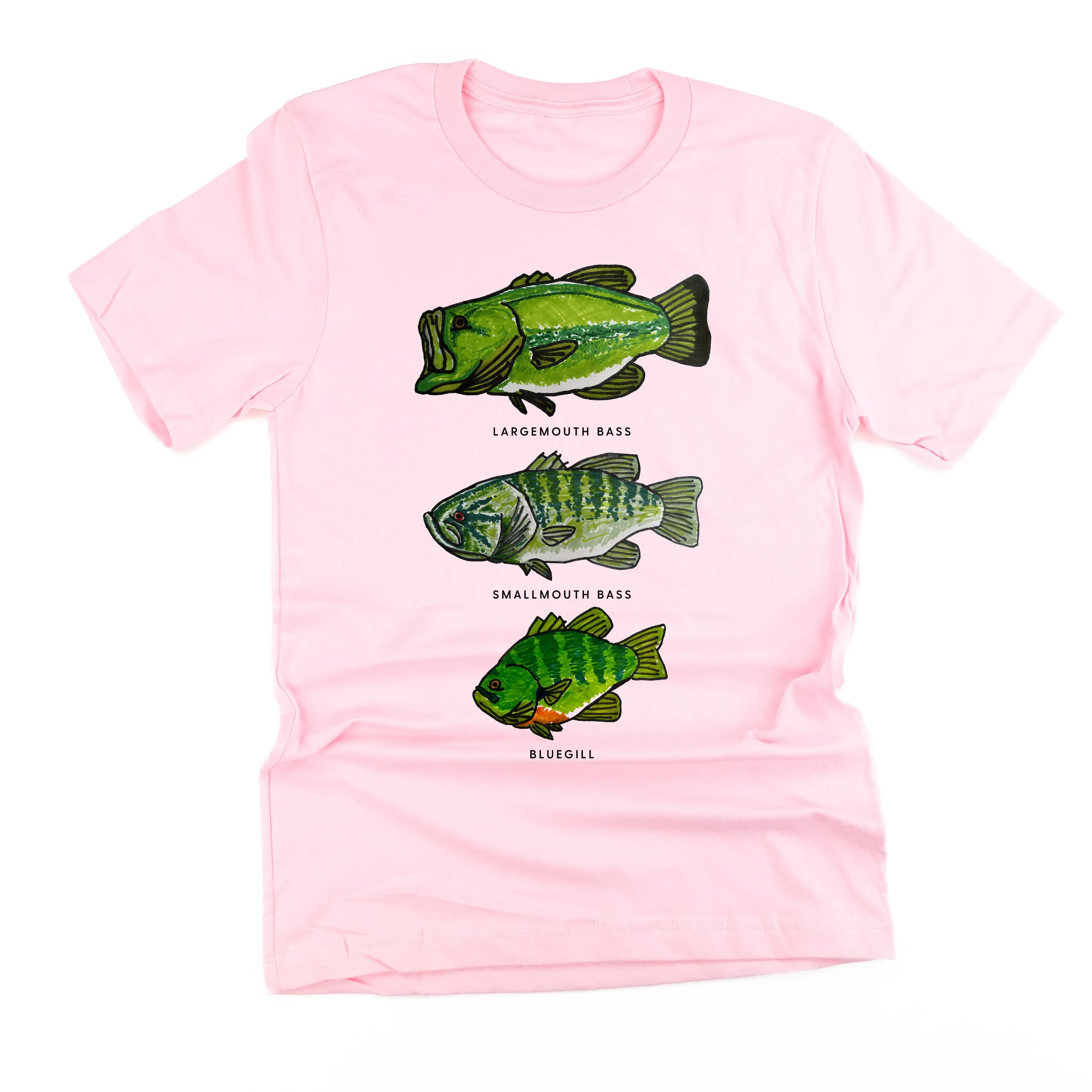 BASS & BLUEGILL CHART (HAND DRAWN) - Unisex Tee