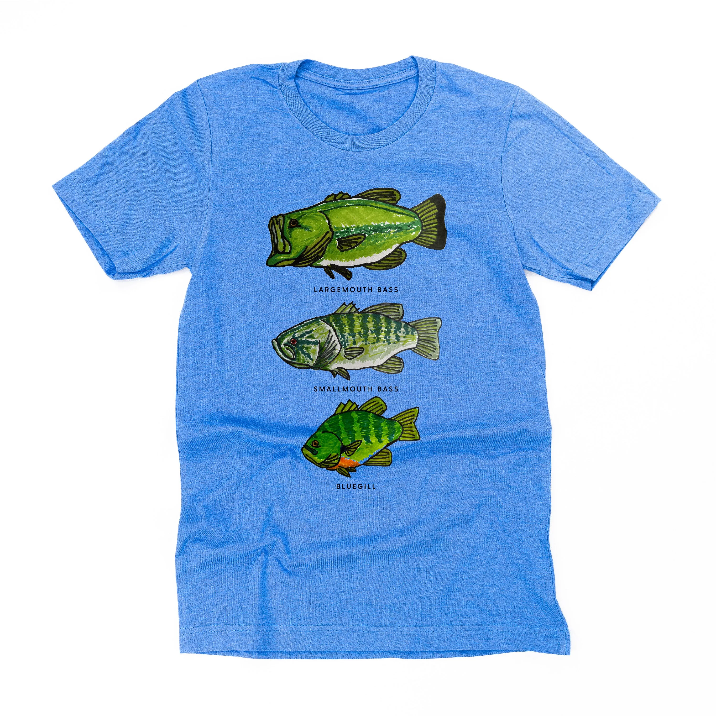 BASS & BLUEGILL CHART (HAND DRAWN) - Unisex Tee