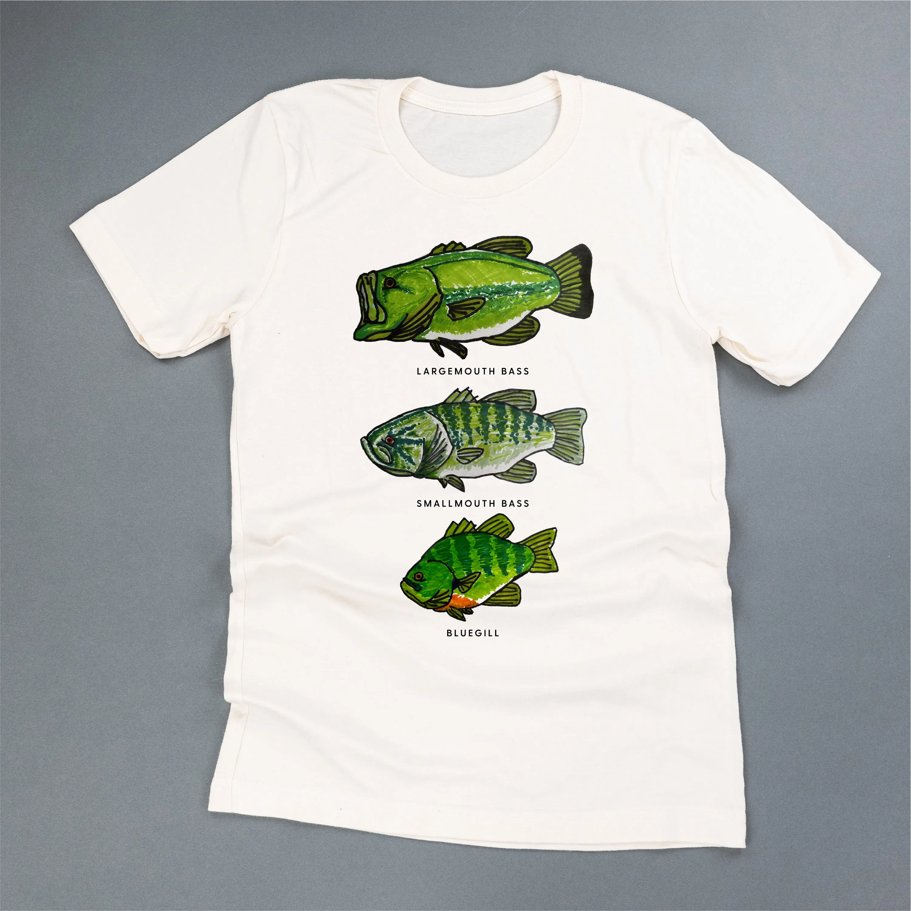 BASS & BLUEGILL CHART (HAND DRAWN) - Unisex Tee