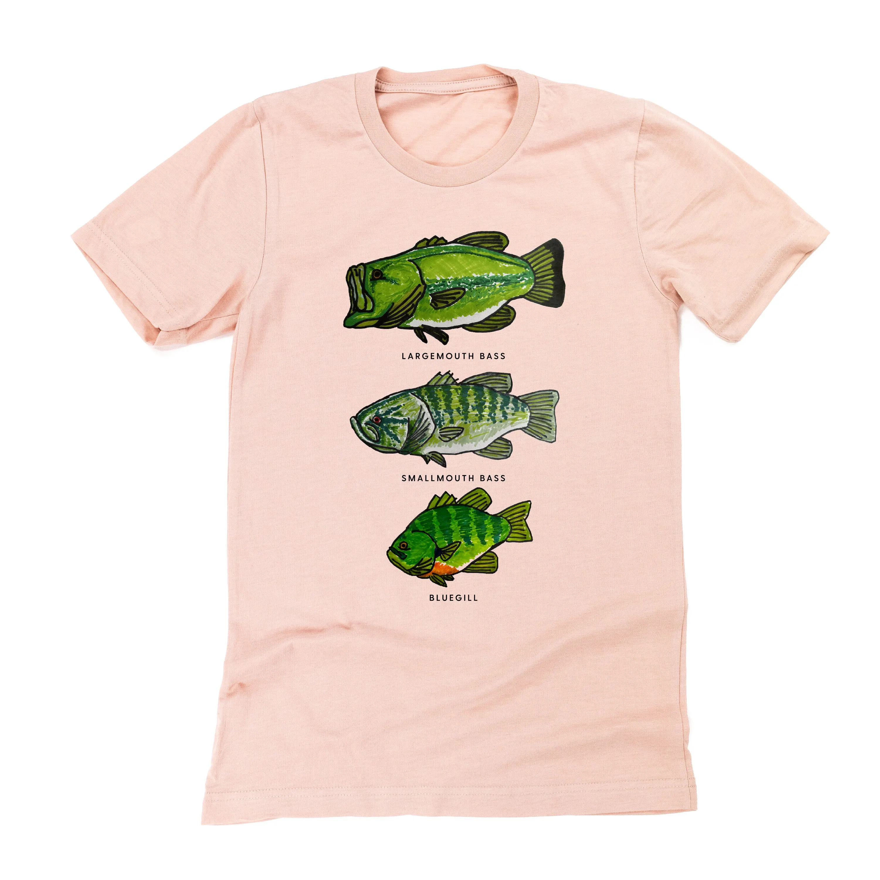 BASS & BLUEGILL CHART (HAND DRAWN) - Unisex Tee