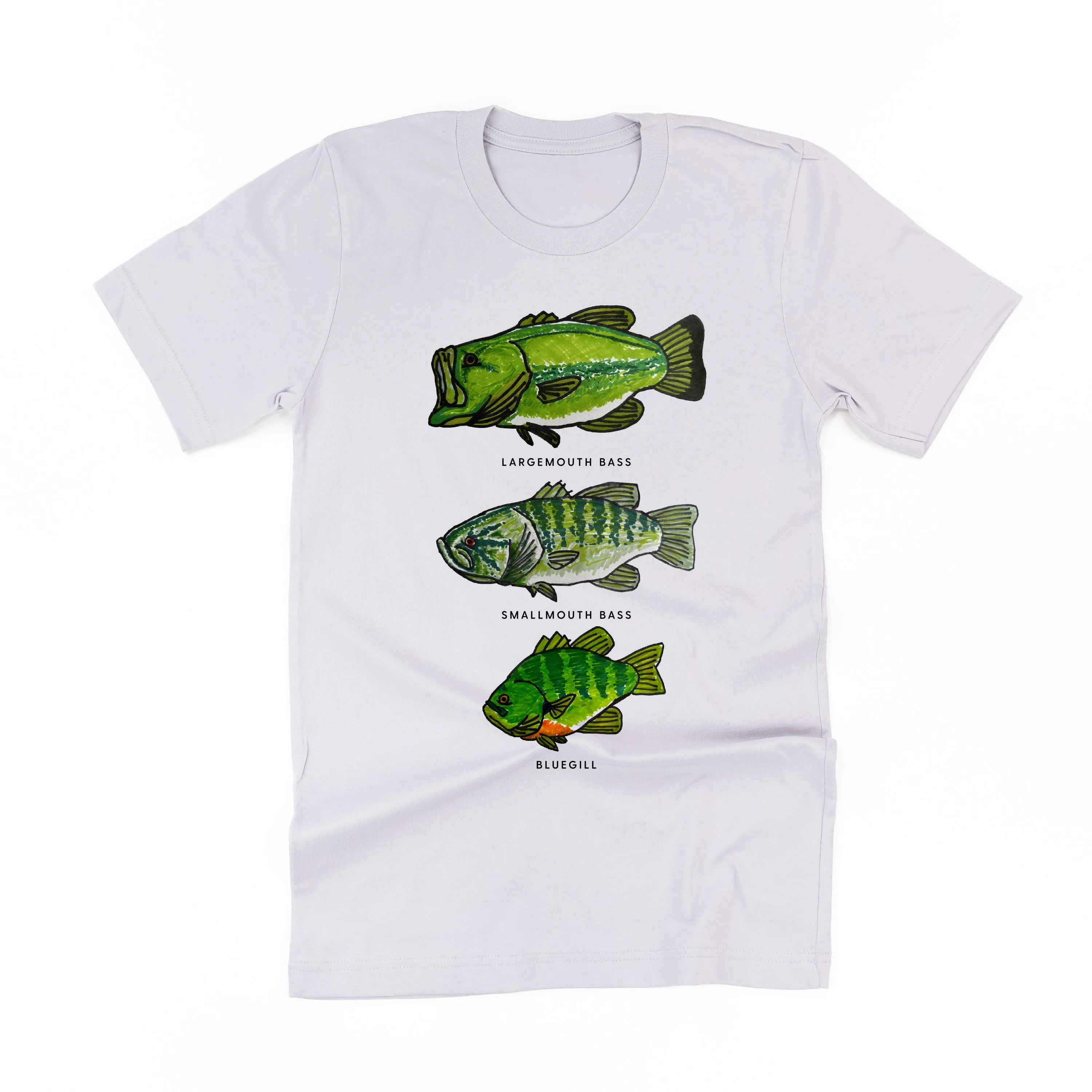 BASS & BLUEGILL CHART (HAND DRAWN) - Unisex Tee