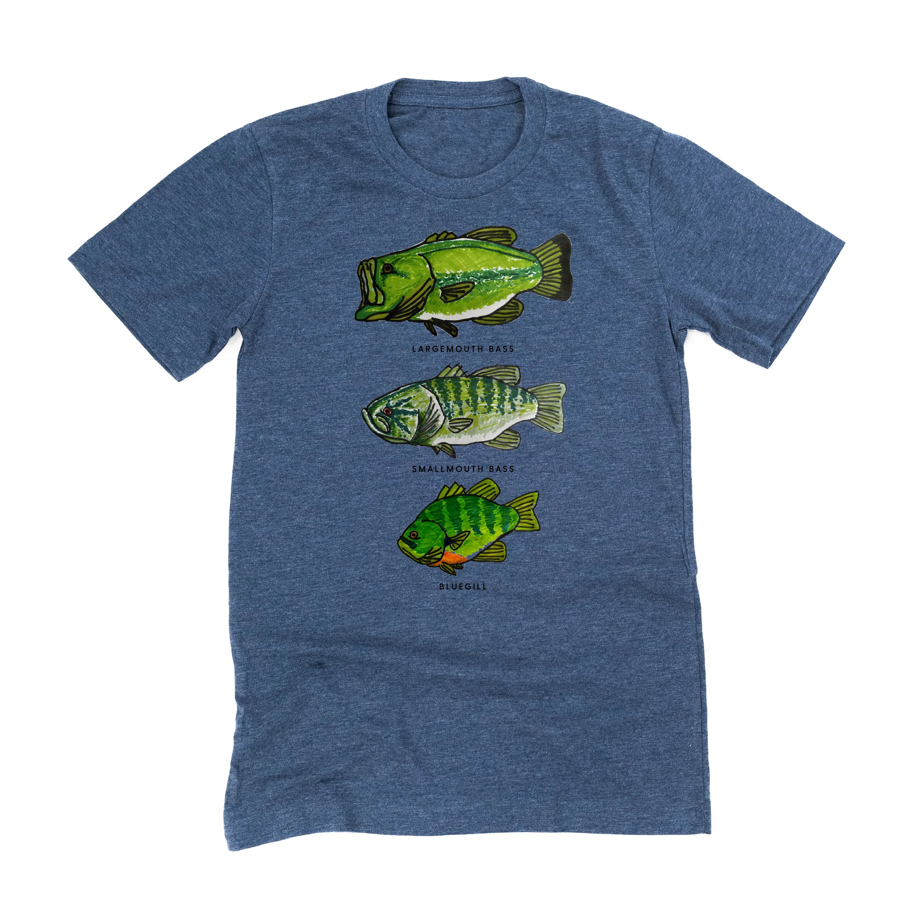 BASS & BLUEGILL CHART (HAND DRAWN) - Unisex Tee