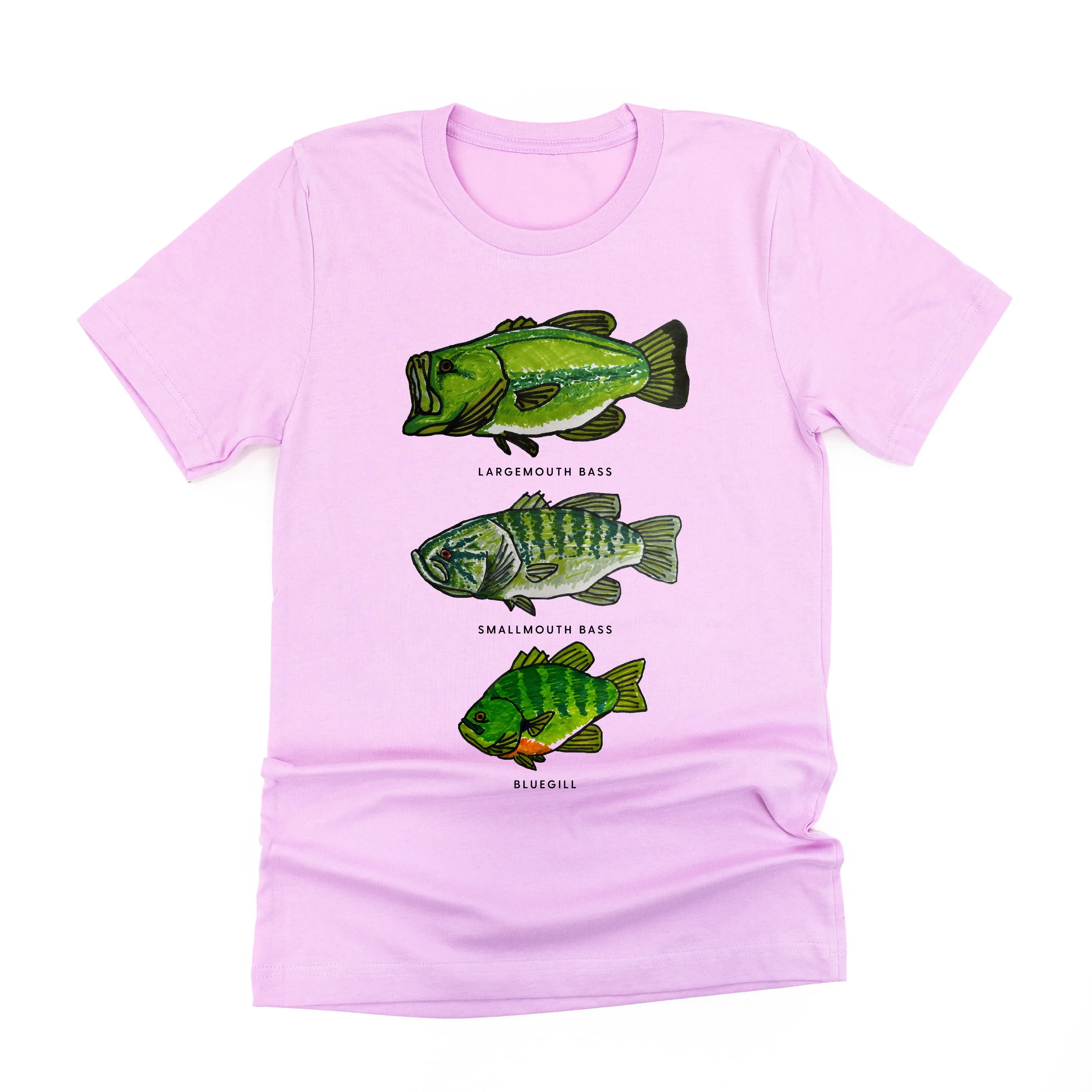 BASS & BLUEGILL CHART (HAND DRAWN) - Unisex Tee