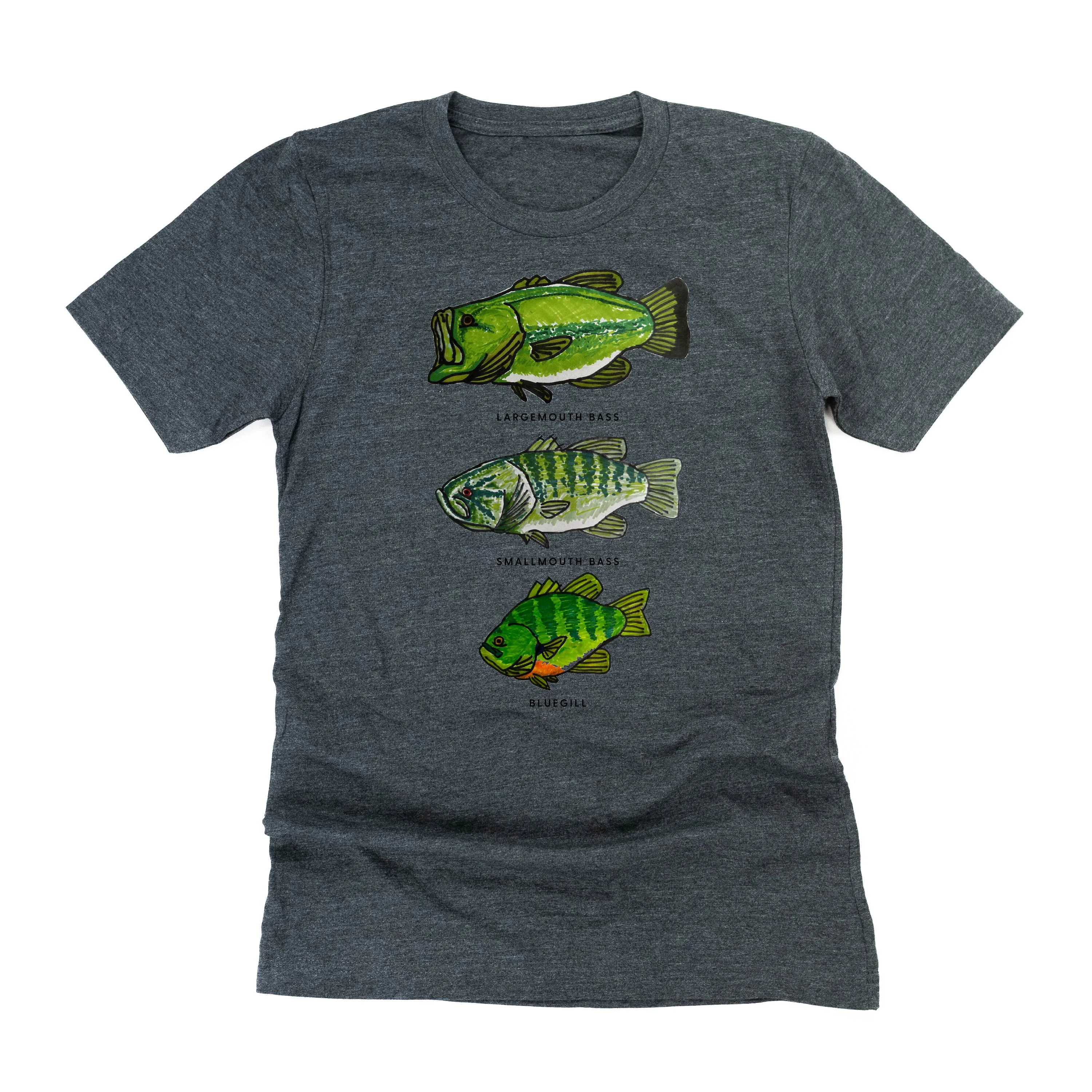 BASS & BLUEGILL CHART (HAND DRAWN) - Unisex Tee