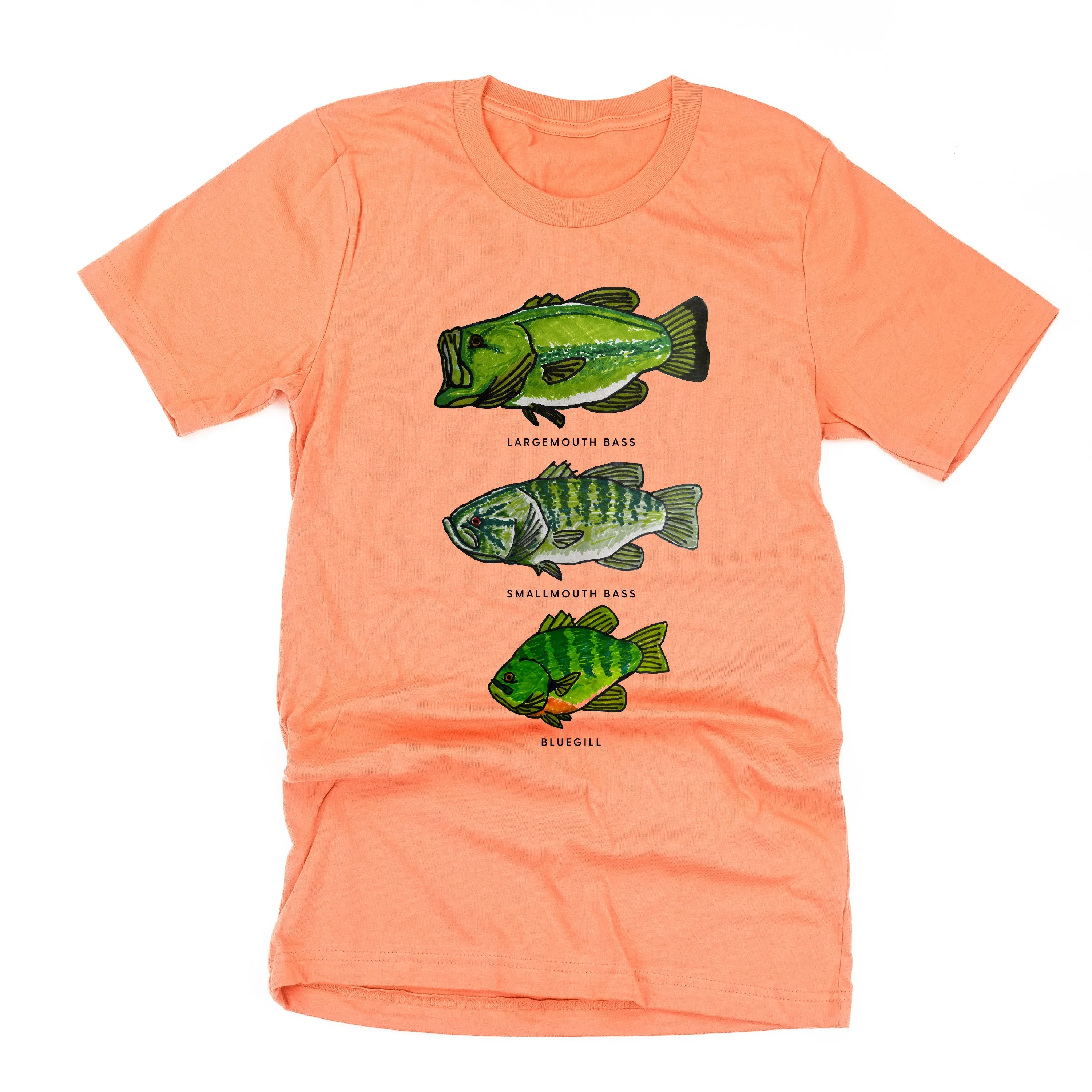 BASS & BLUEGILL CHART (HAND DRAWN) - Unisex Tee