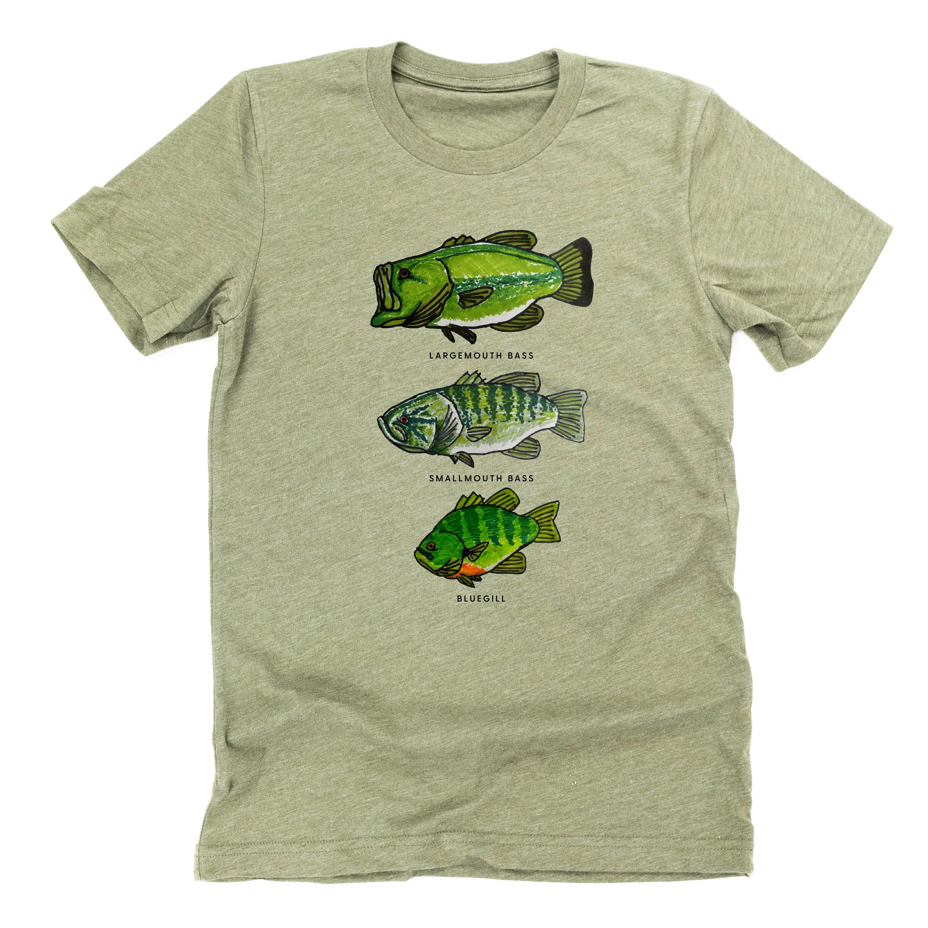 BASS & BLUEGILL CHART (HAND DRAWN) - Unisex Tee