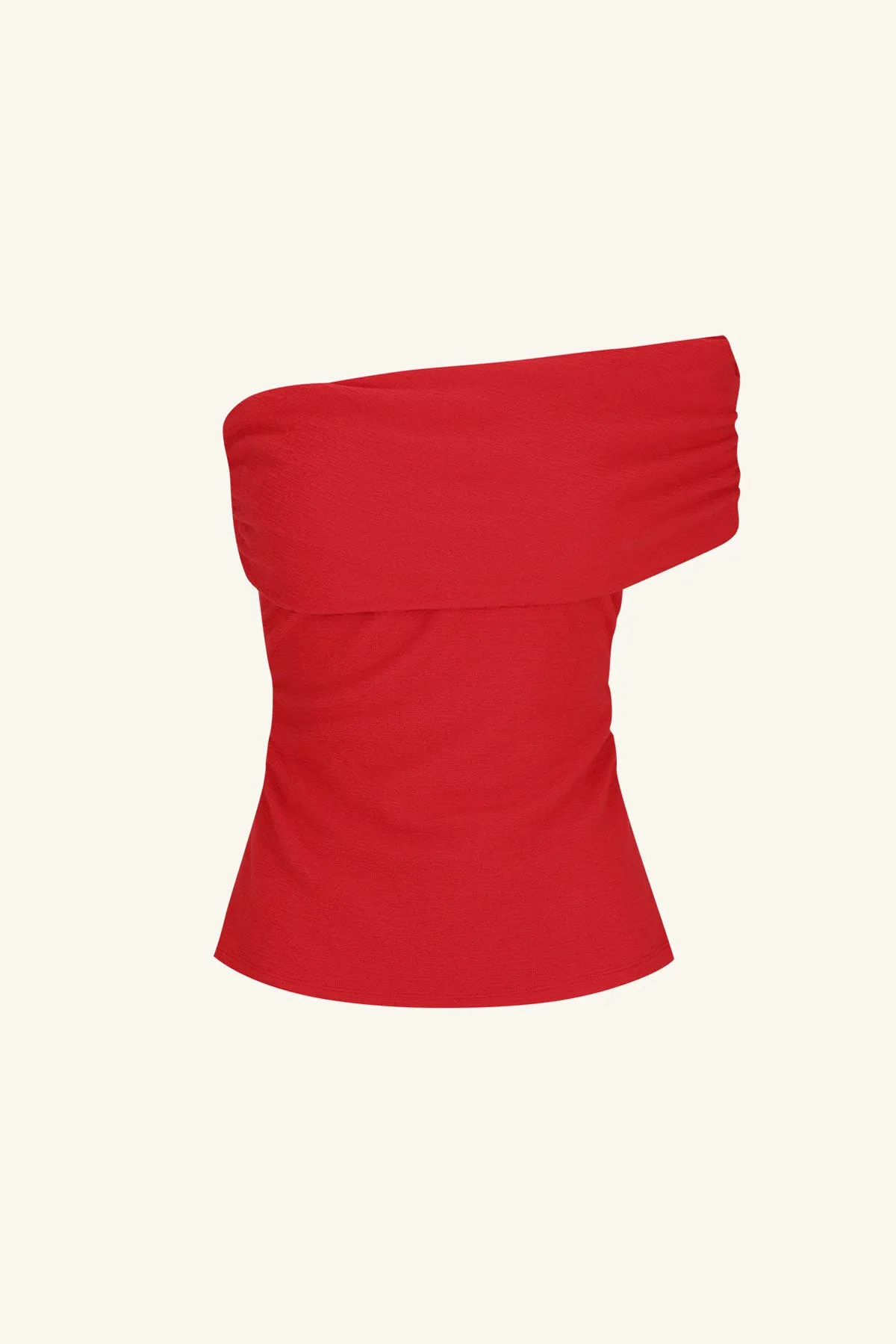 BEAU ONE SHOULDER TOP - CHILLI