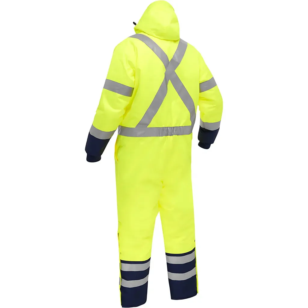 Bisley 344M6453X-YLNV/S ANSI Type R Class 3 Extreme Cold Coverall with X-Back