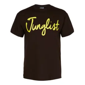 Brown Junglist T-Shirt with yellow print