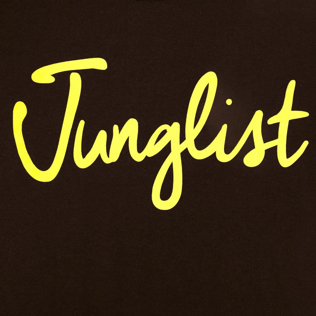 Brown Junglist T-Shirt with yellow print