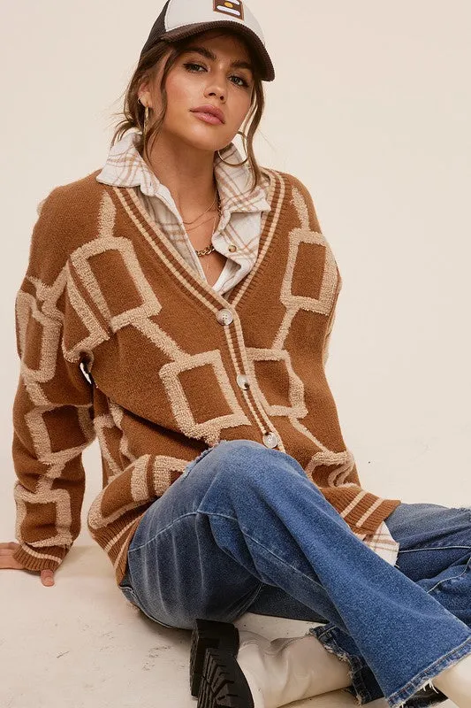 Chunky Oversized Long-Sleeved Reina Cardigan