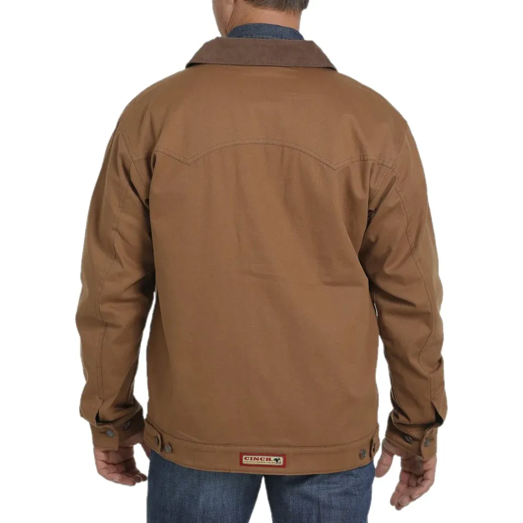 Cinch Men's Golden Brown Flannel Canvas Jacket