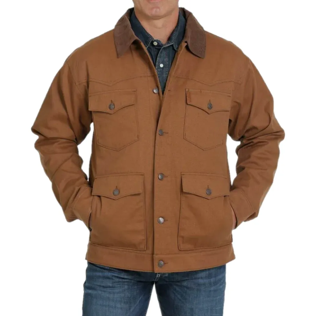 Cinch Men's Golden Brown Flannel Canvas Jacket