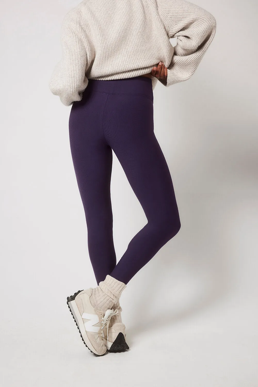 Curve Winter Everyday High Waisted Leggings - Midnight Plum