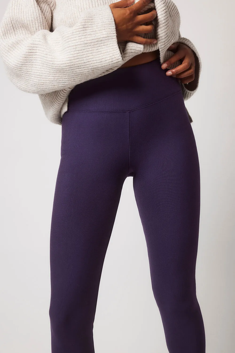 Curve Winter Everyday High Waisted Leggings - Midnight Plum