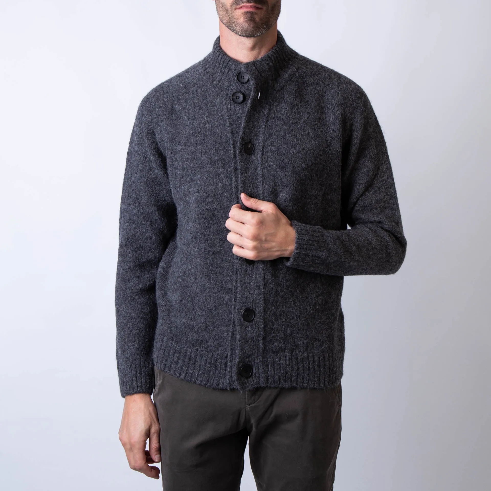 FILIPPO DE LAURENTIIS CARDIGAN BB3MLM WA5R 970 GREY