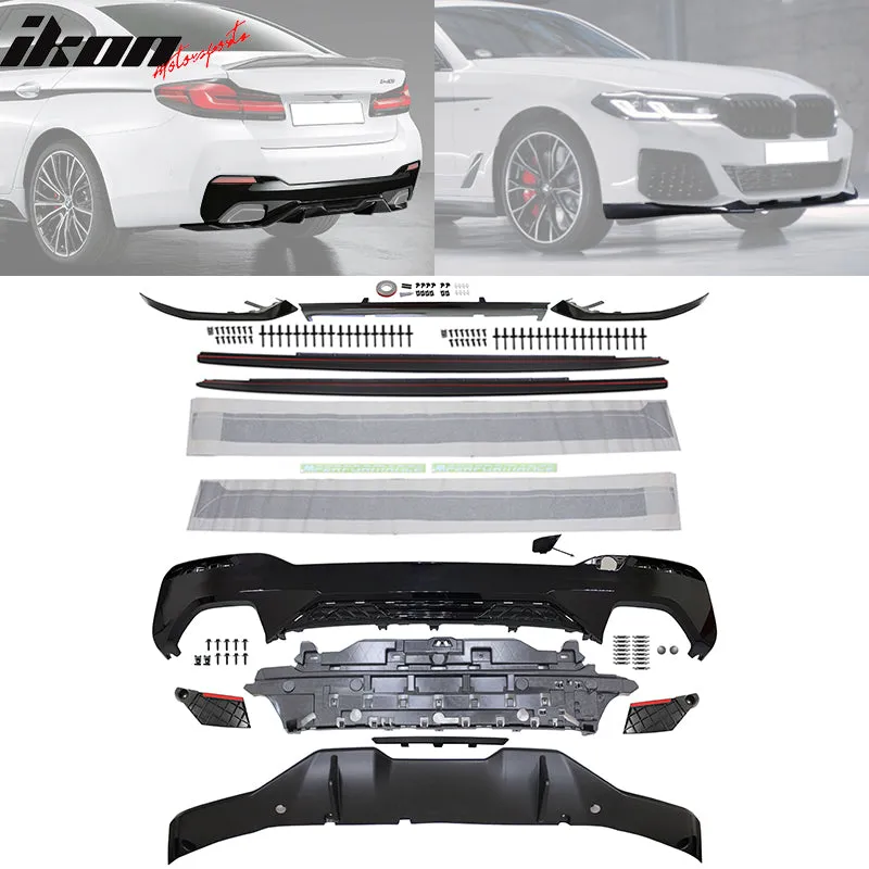 Fits 2021-2023 G30 G31 MP Type 2 Rear Diffuser Front Bumper Lip Side S