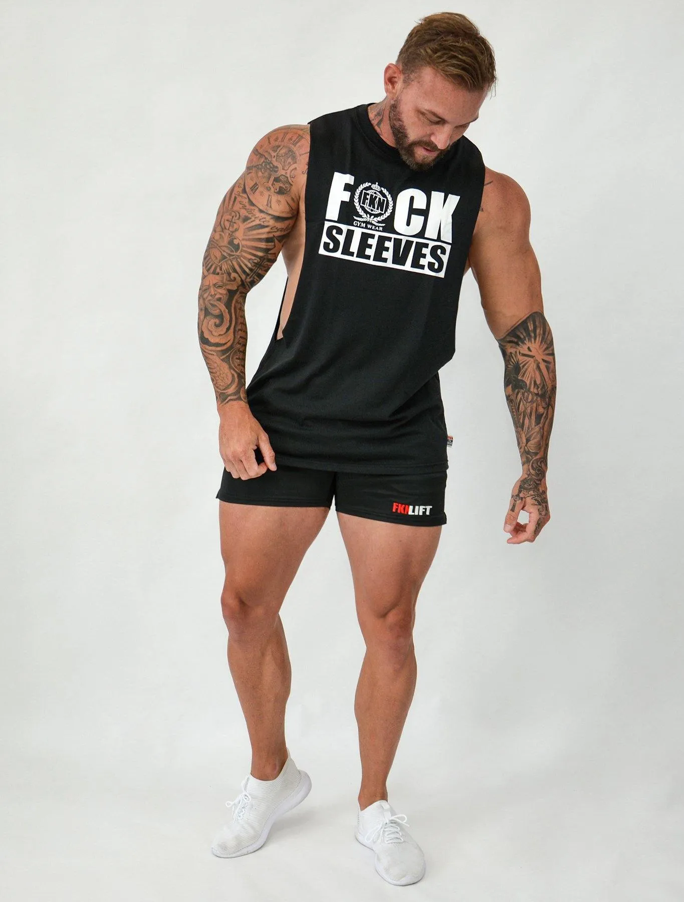 FUCK SLEEVES | Men's Muscle Gym Tank | Black