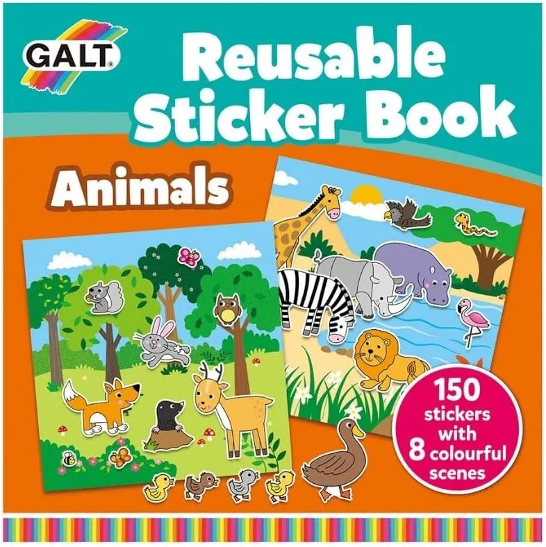 Galt Reusable Sticker Book Animals