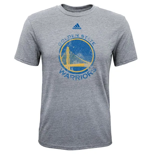 Golden State Warriors Adidas Gray Vintage Youth Shirt