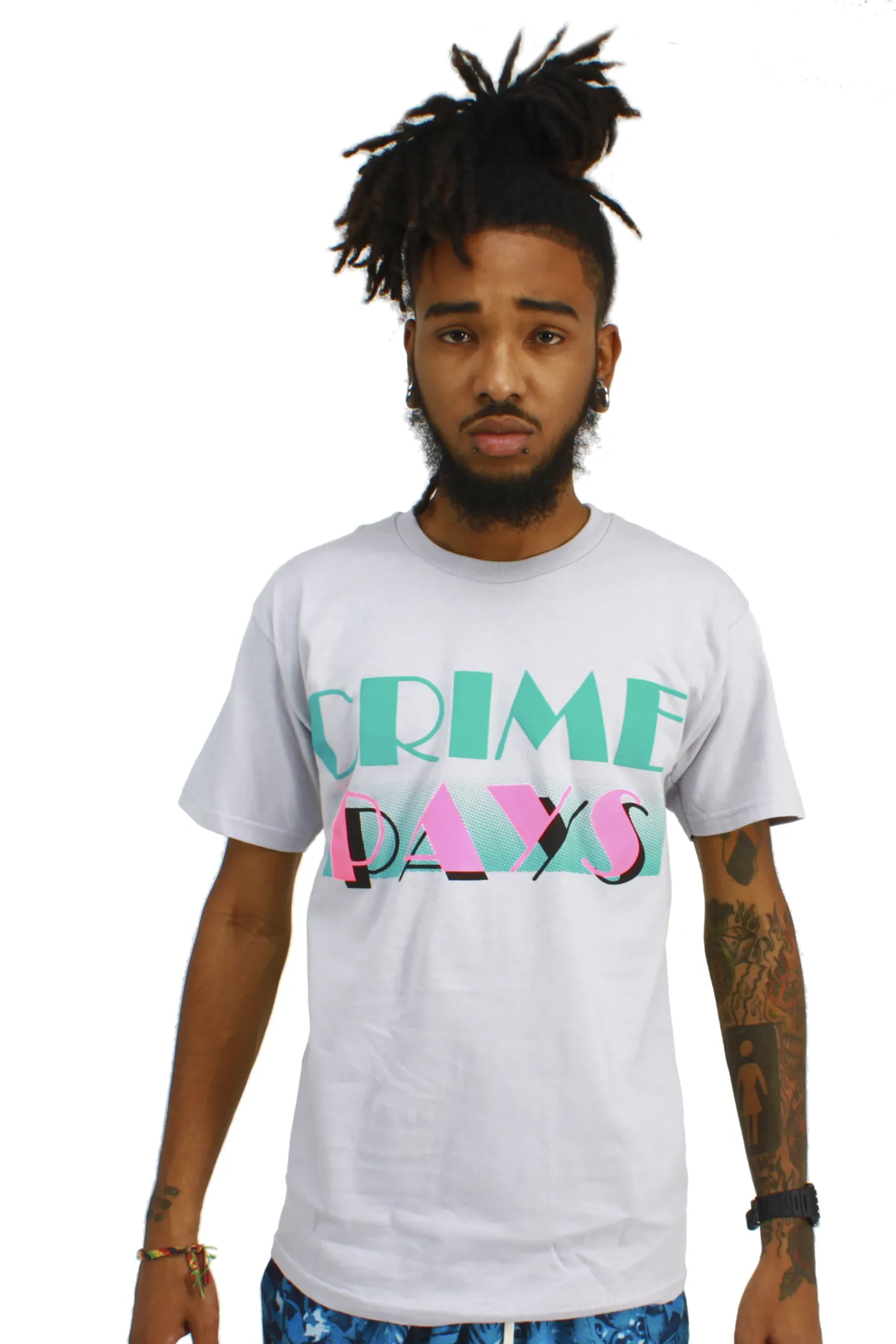 Grey Crime Pays South Beach 9 T Shirt