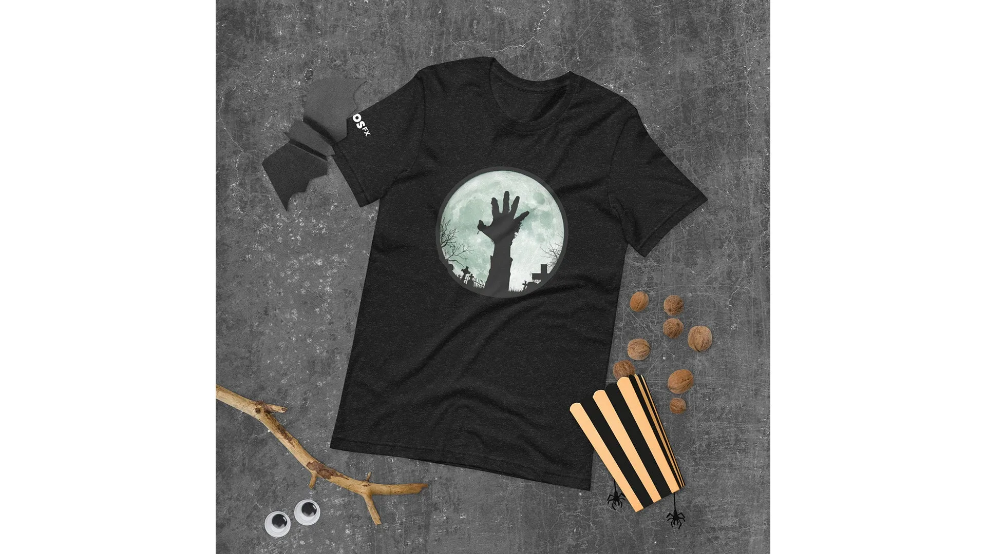 Halloween Moon Zombie Graveyard T-shirt