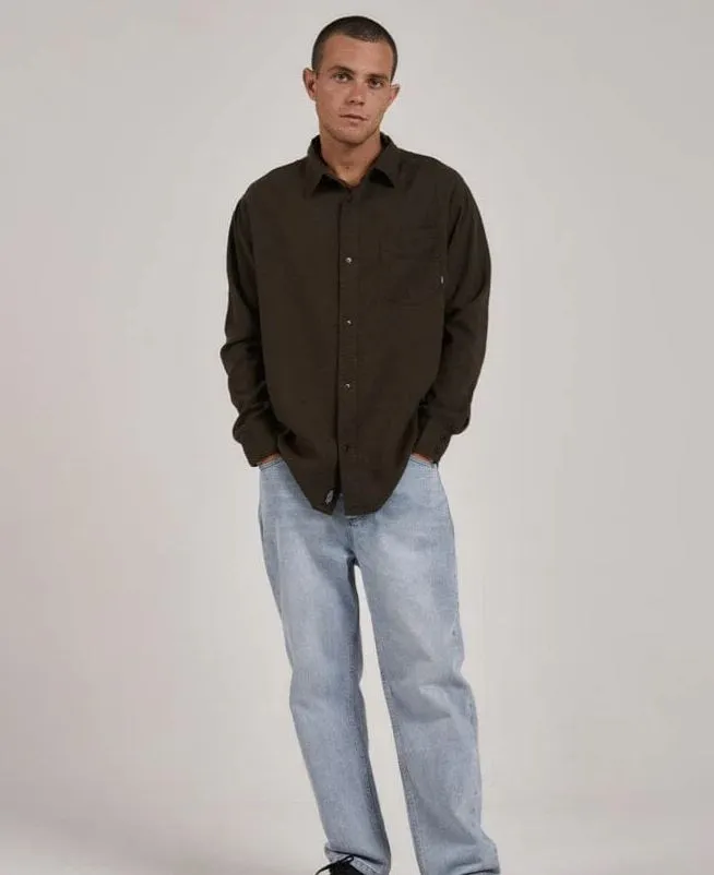 HEMP MINIMAL THRILLS OVERSIZE LONG SLEEVE SHIRT