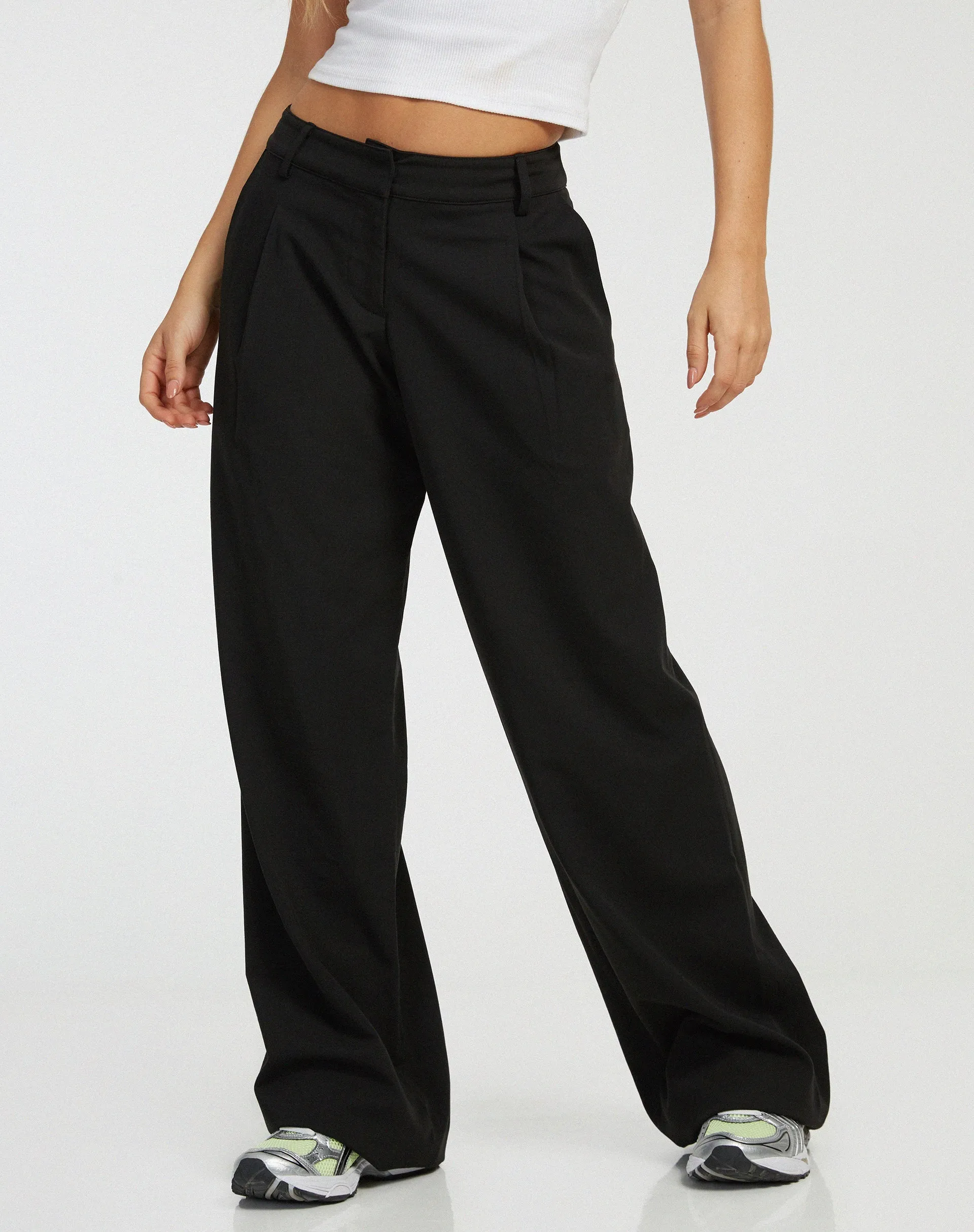 Hondra Wide Leg Trouser in Black