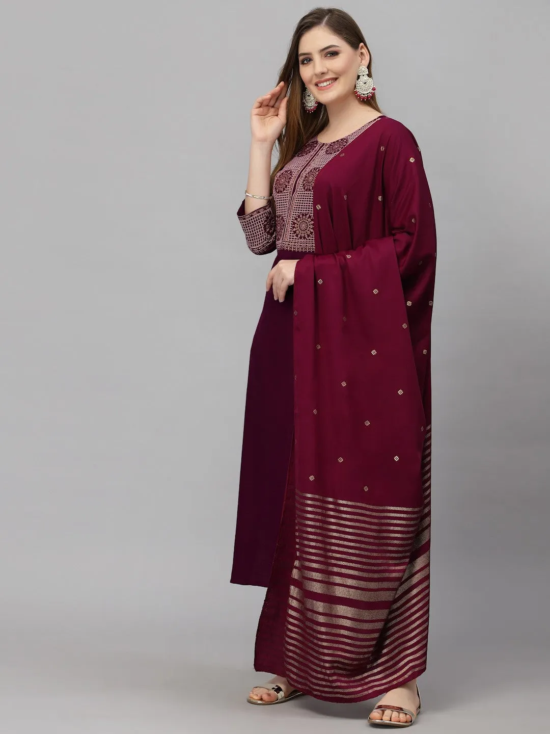 Indian Style Party Wear Kurti Set For Women with Dupatta