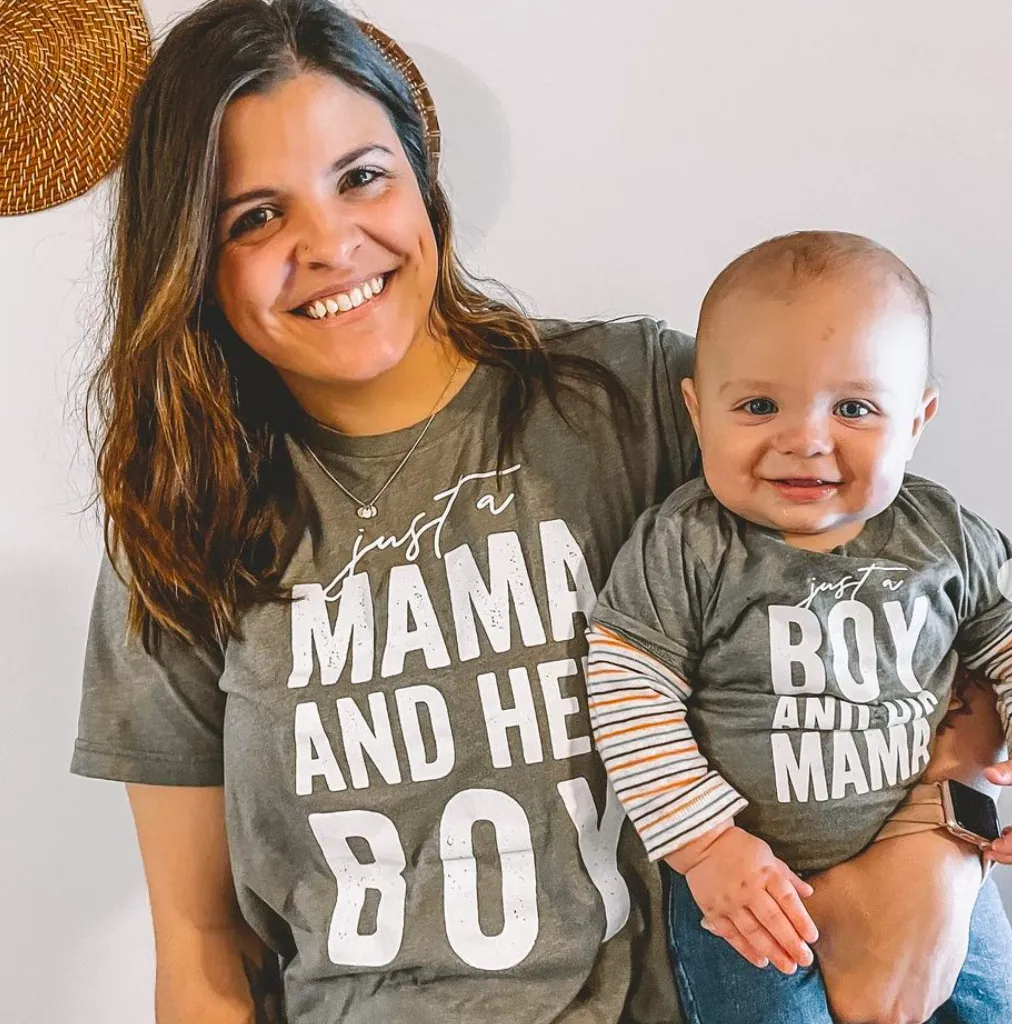 Just a Mama and Her Boy / Just a Boy and His Mama - Original Designs - Set of 2 Shirts