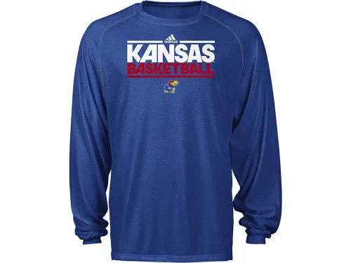 Kansas Jayhawks Adidas On Court Practice ClimaLite L/S Shirt