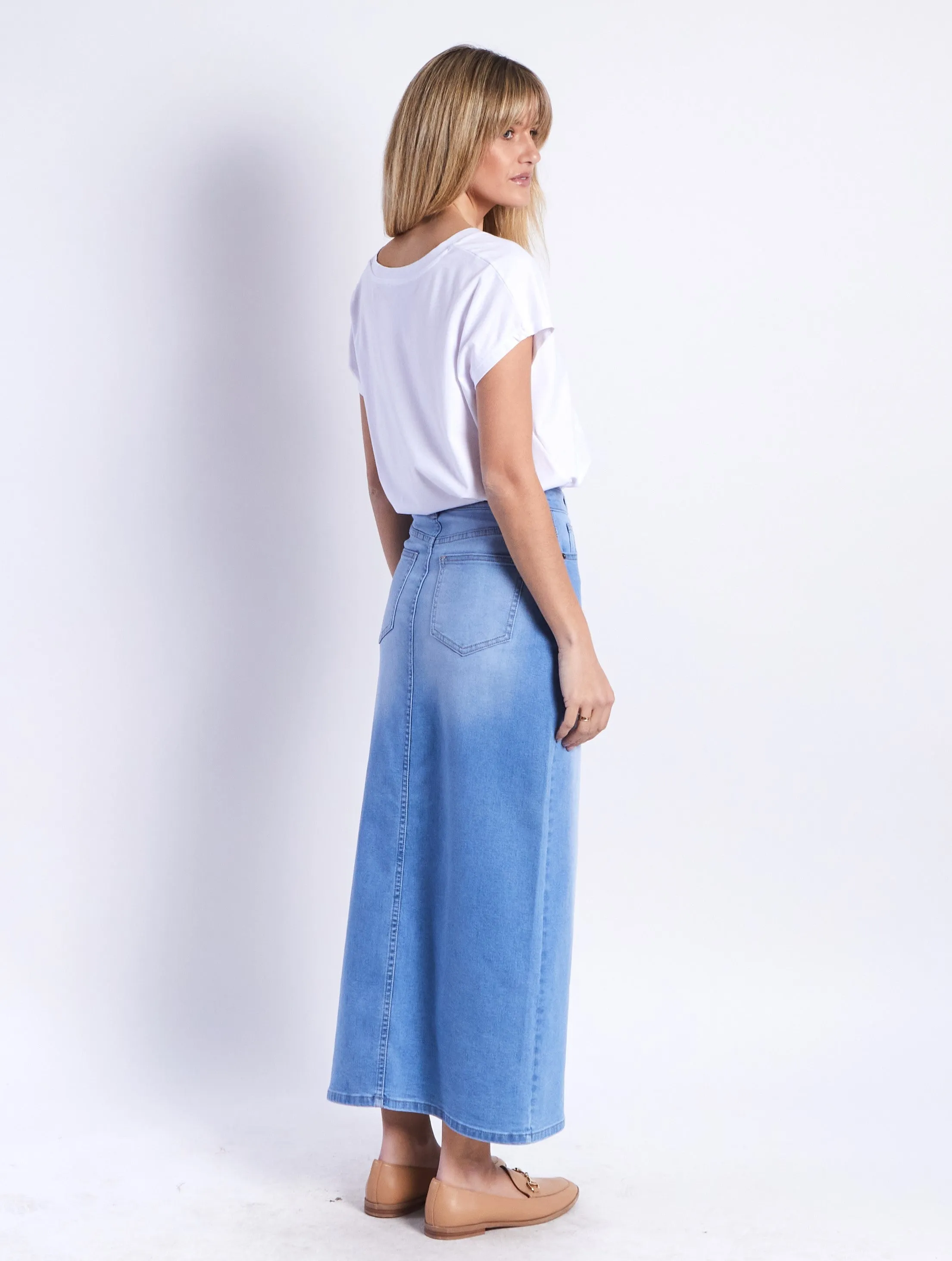 Lesley Denim Skirt - Blue