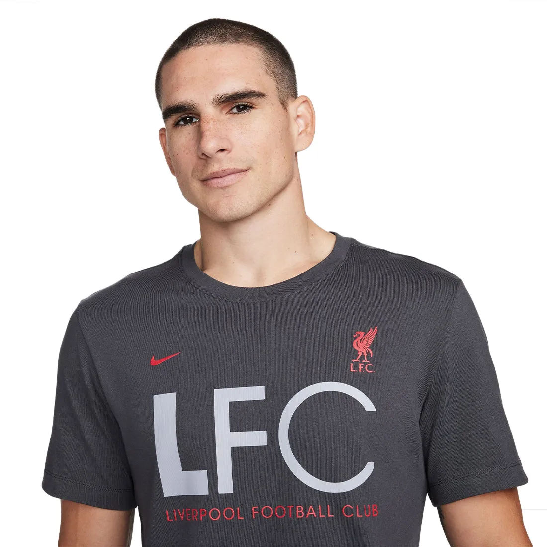 Liverpool FC Mercurial Men's Nike Football T-Shirt Grey