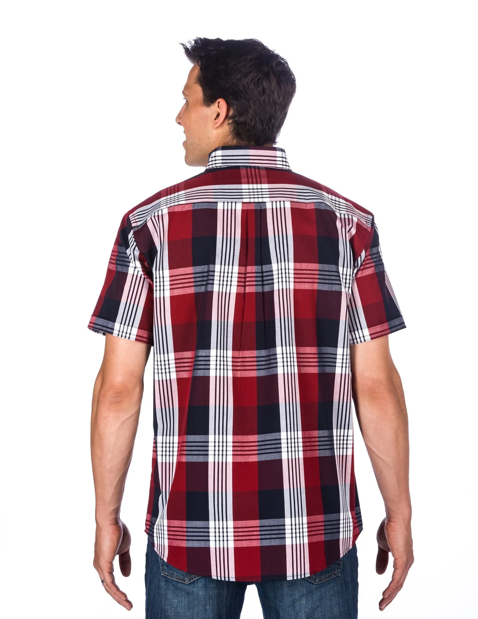 Men's 100% Cotton Casual Short Sleeve Shirt - Regular Fit