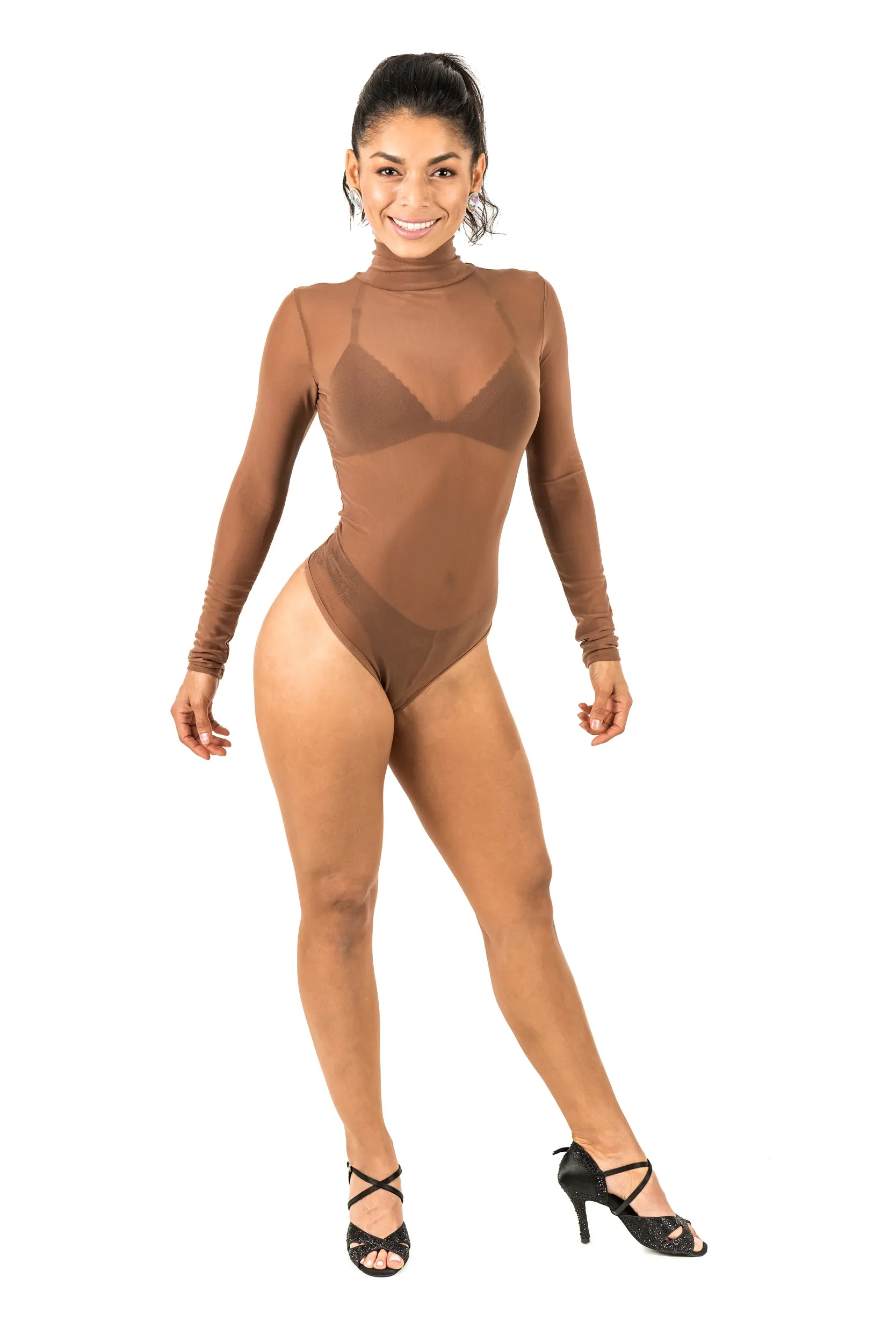 Mesh Long Sleeve Leotard (CW200)