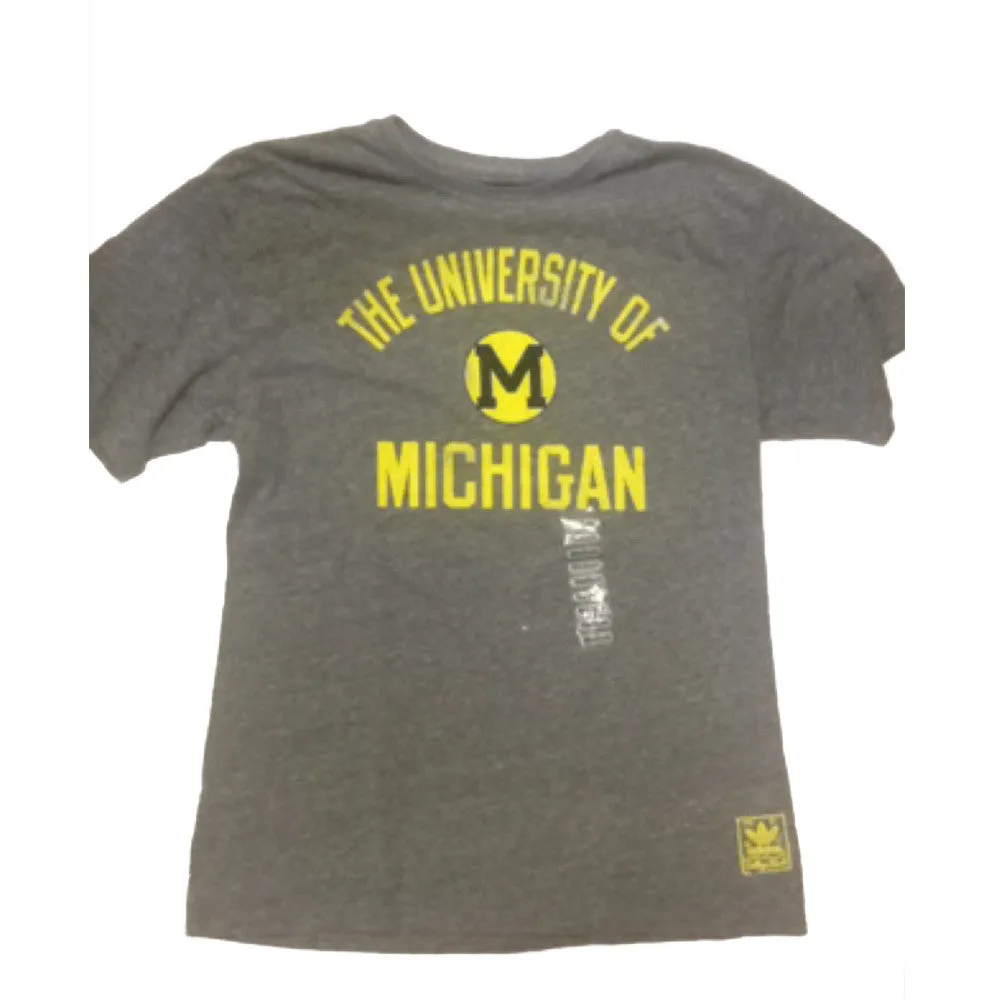 Michigan Wolverines Adult Adidas Gray Soft Team Shirt