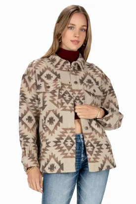 Miss Me Women's Aztec Button Up Shacket