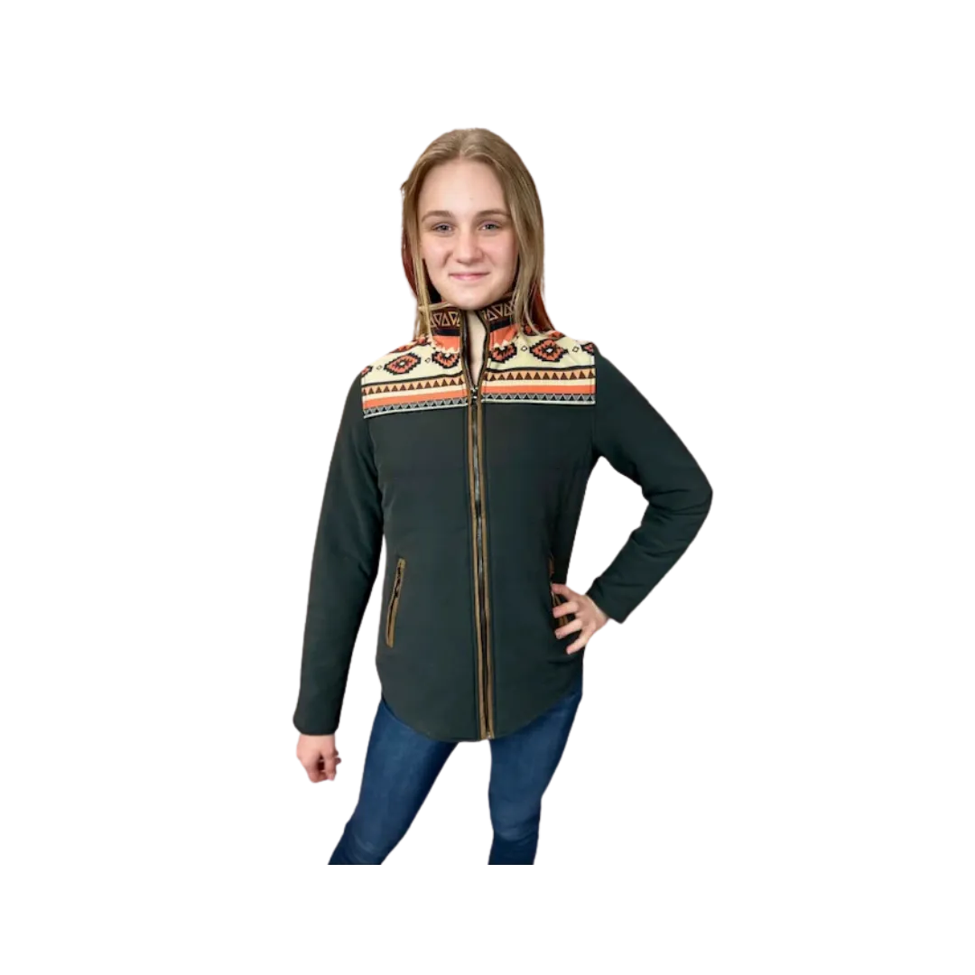 Montana Women's Aztec Puffer Orange Green Jacket