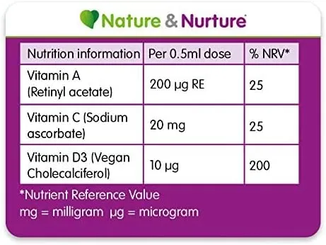 Nature & Nurture 30ml -  Premium Baby Vitamins