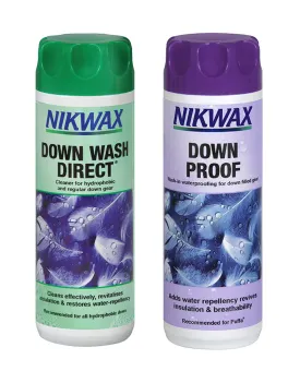 Nikwax Down Wash   Down Proof Waterproofer Package - 300ml