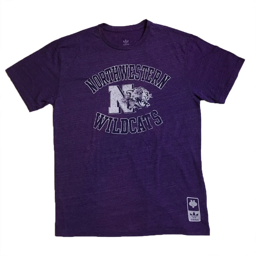 Northwestern Wildcats Adidas Purple Tri Blend Arch Logo Shirt