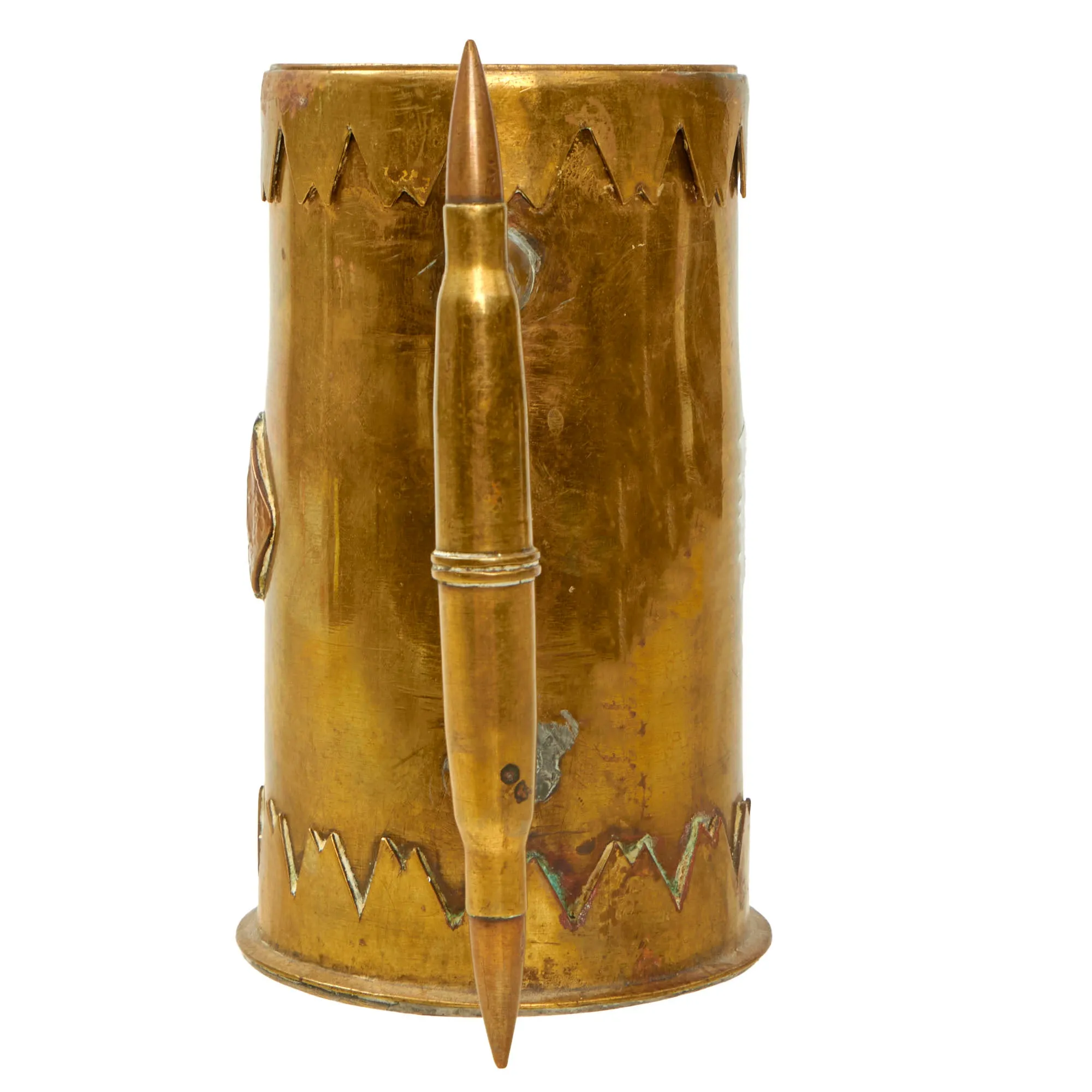 Original Canadian WWI Trench Art Pitcher Featured in Trench Art: An Illustrated History by Jane A. Kimball